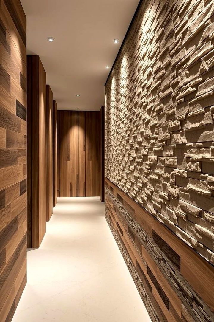 Unconventional Wall Cladding - 22 Dark Hallway Ideas