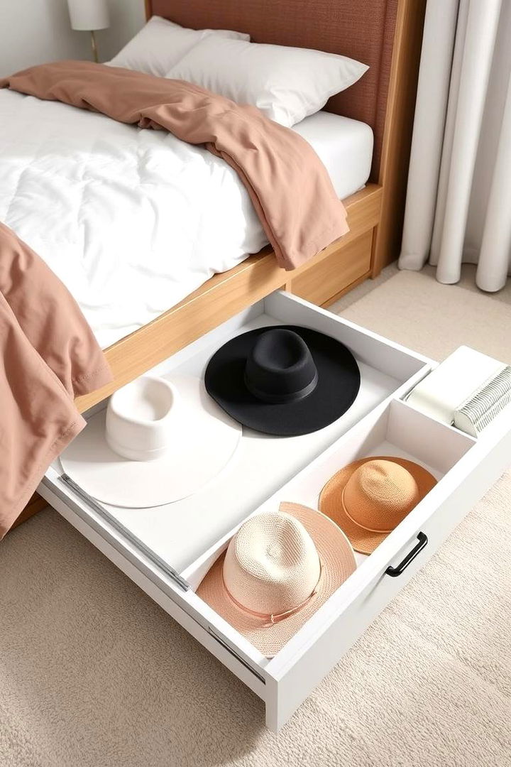Under Bed Hat Organizer Drawers - 22 Hat Storage Ideas