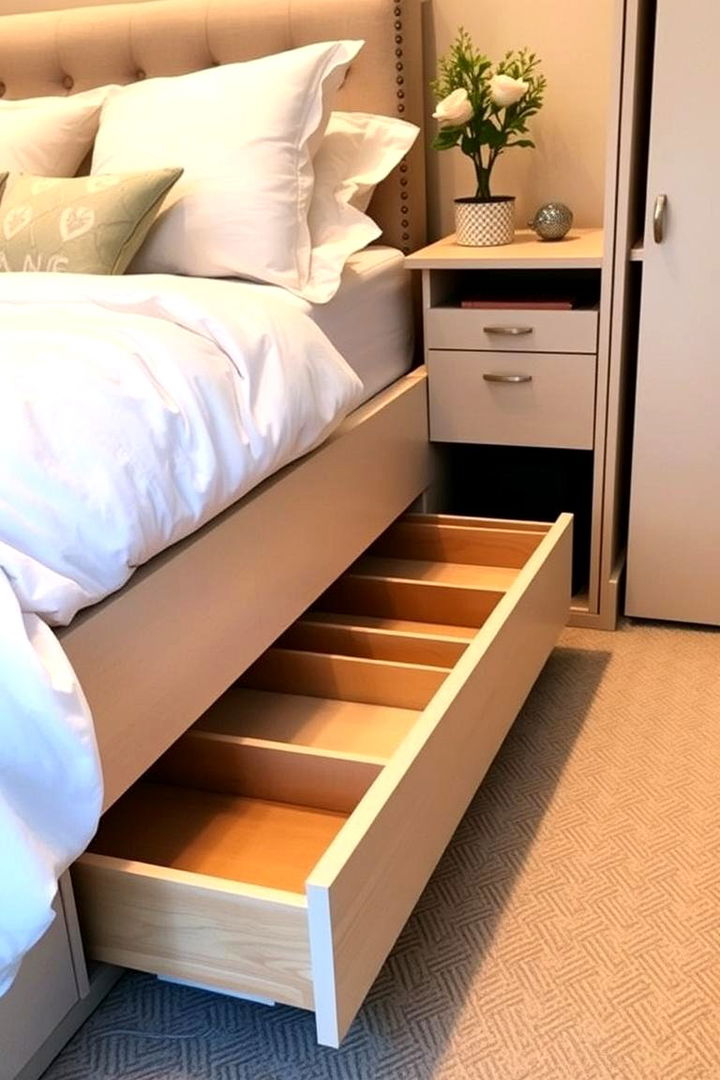 Under Bed Storage Drawers - 22 small bedroom storage ideas