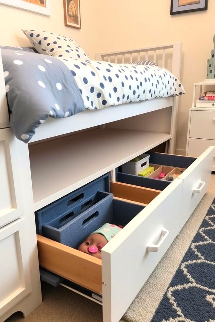 Under Bed Storage Magic - 22 Toddler Room Ideas