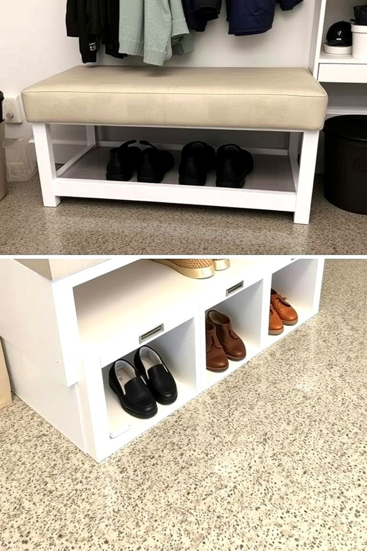 Under Bench Shoe Storage - 22 Garage Shoe Storage Ideas
