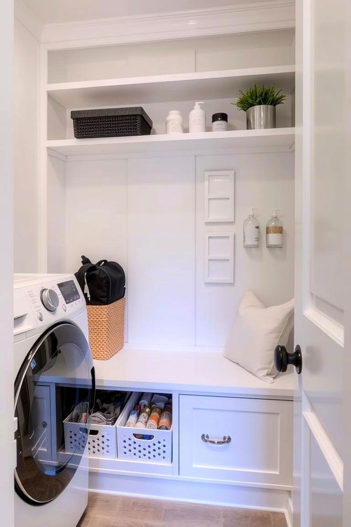 Under Bench Storage Solutions - 22 Laundry Room Storage Ideas