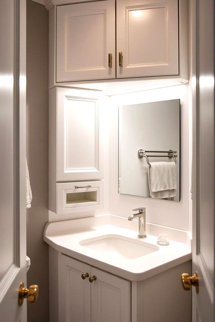 Under Cabinet LED Strip Lighting - Small Bathroom Lighting Solutions for Bright, Airy Spaces