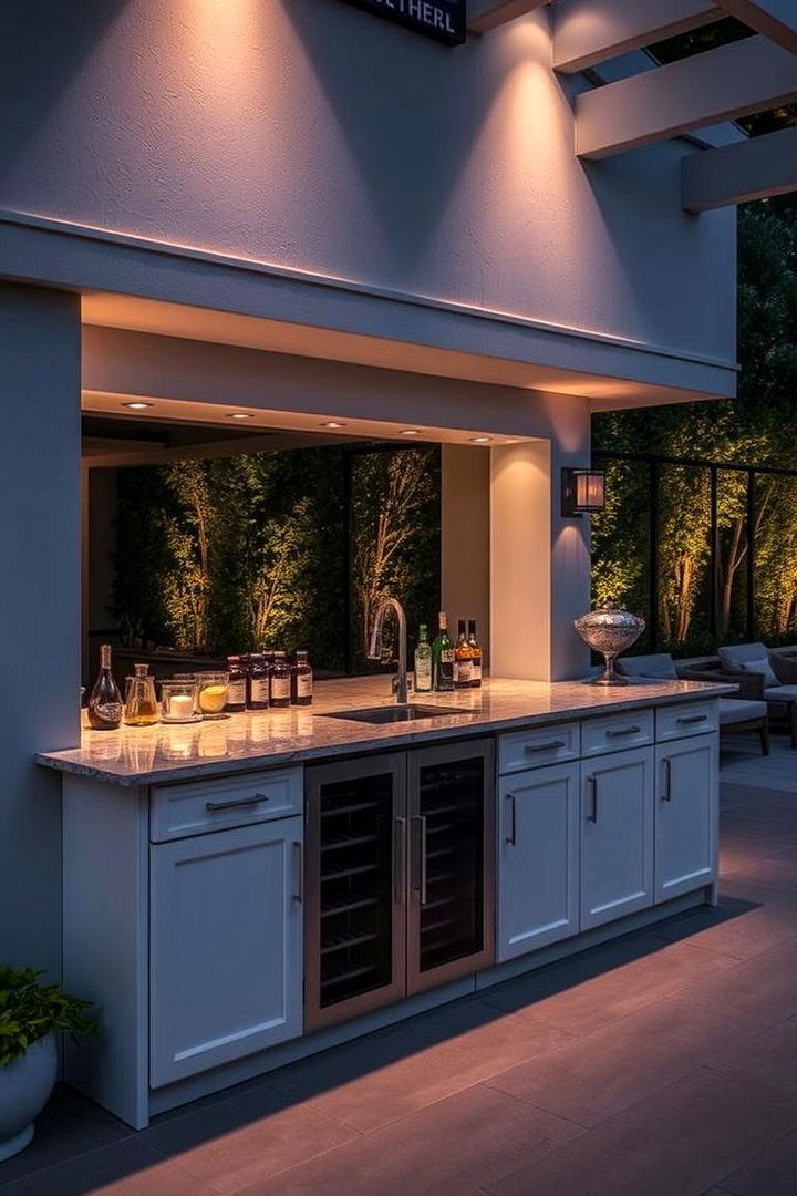 Under Counter Bar Setups - 22 Small Outdoor Kitchen Ideas