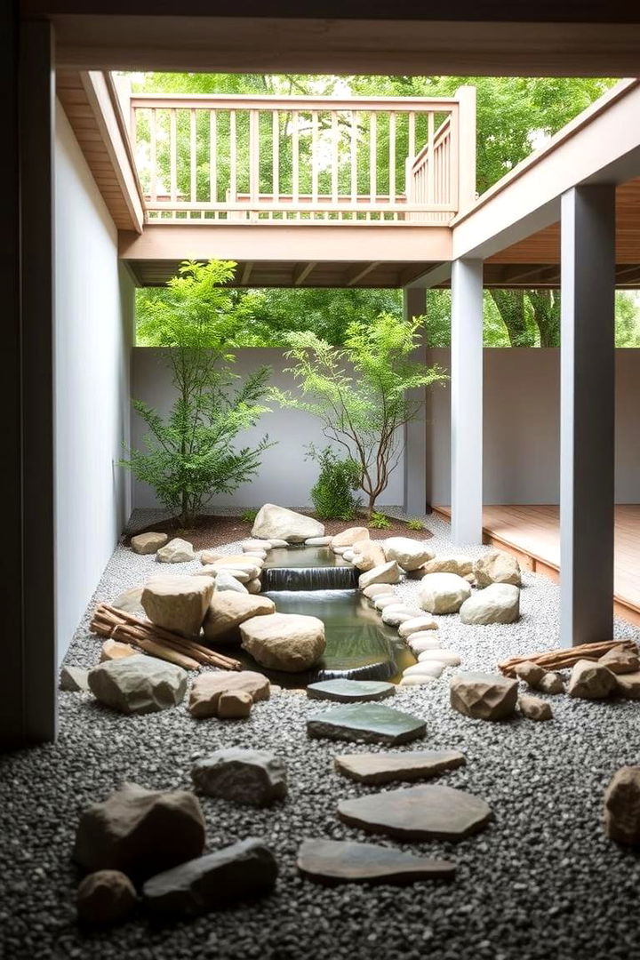Under Deck Zen Garden and Water Feature - 22 Under Deck Ideas