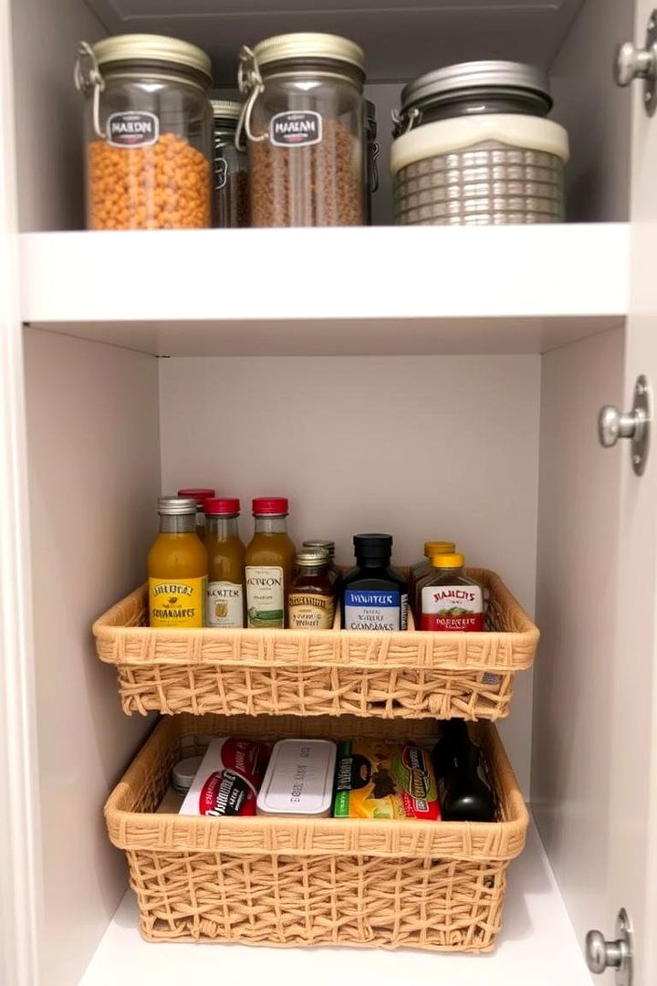 Under Shelf Baskets for Extra Space - 22 Small Pantry Ideas