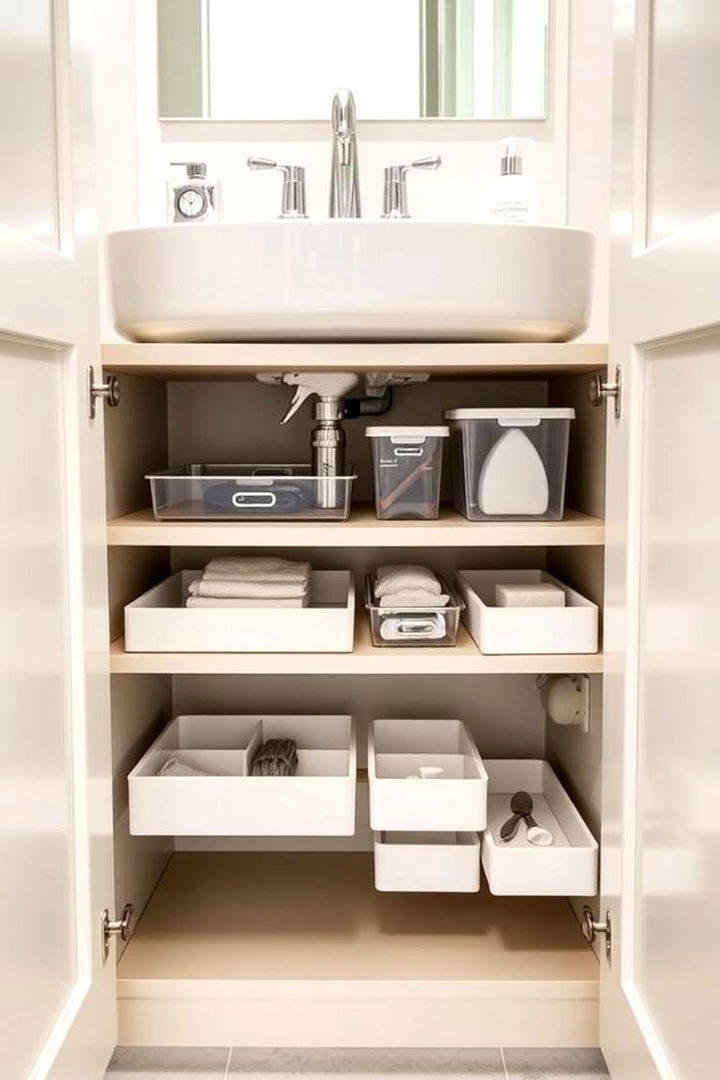 Under Sink Organizers - 22 Small Bathroom Storage Ideas