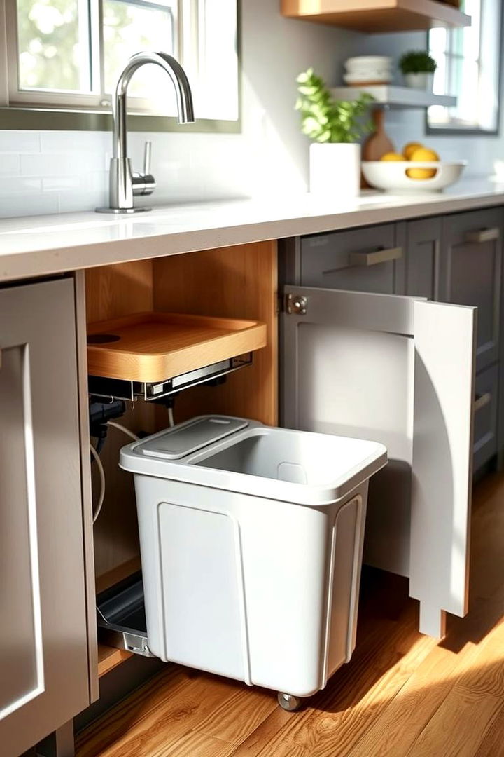 Under Sink Trash Solutions - 22 Garbage Can Storage Ideas