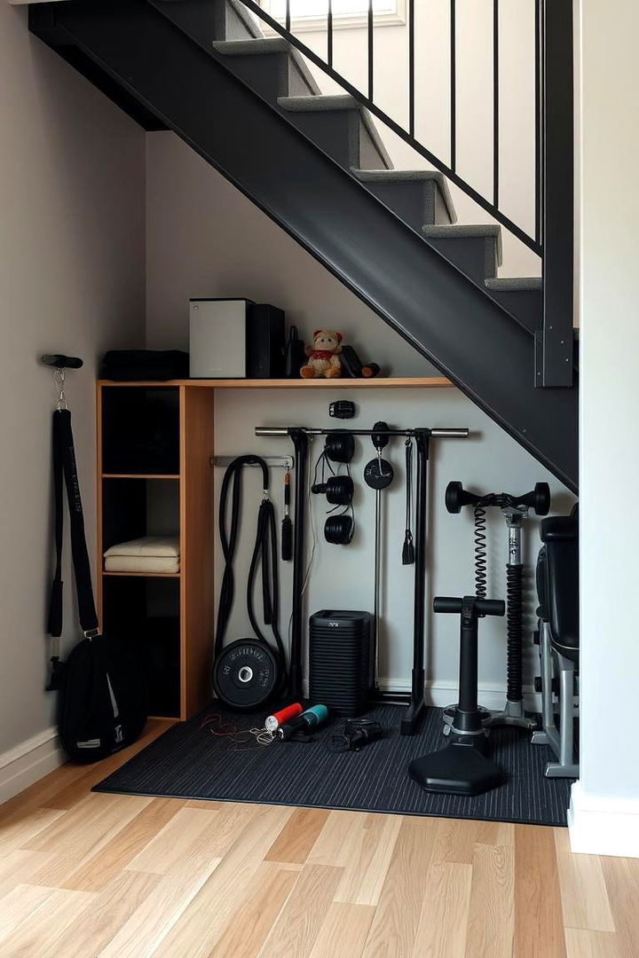 Under Stair Gym Solutions - 22 Small Home Gym Ideas
