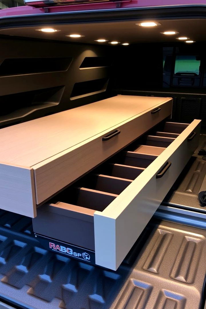 Under Tailgate Drawer Storage - 22 Truck Bed Storage Ideas