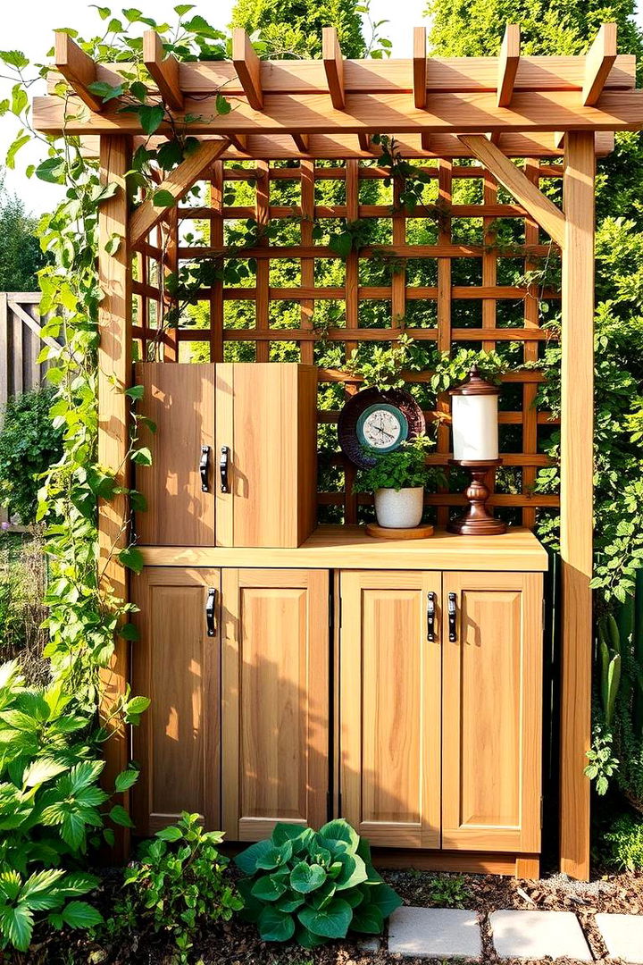 Under Trellis Storage Cabinets - 22 Outdoor Toy Storage Ideas