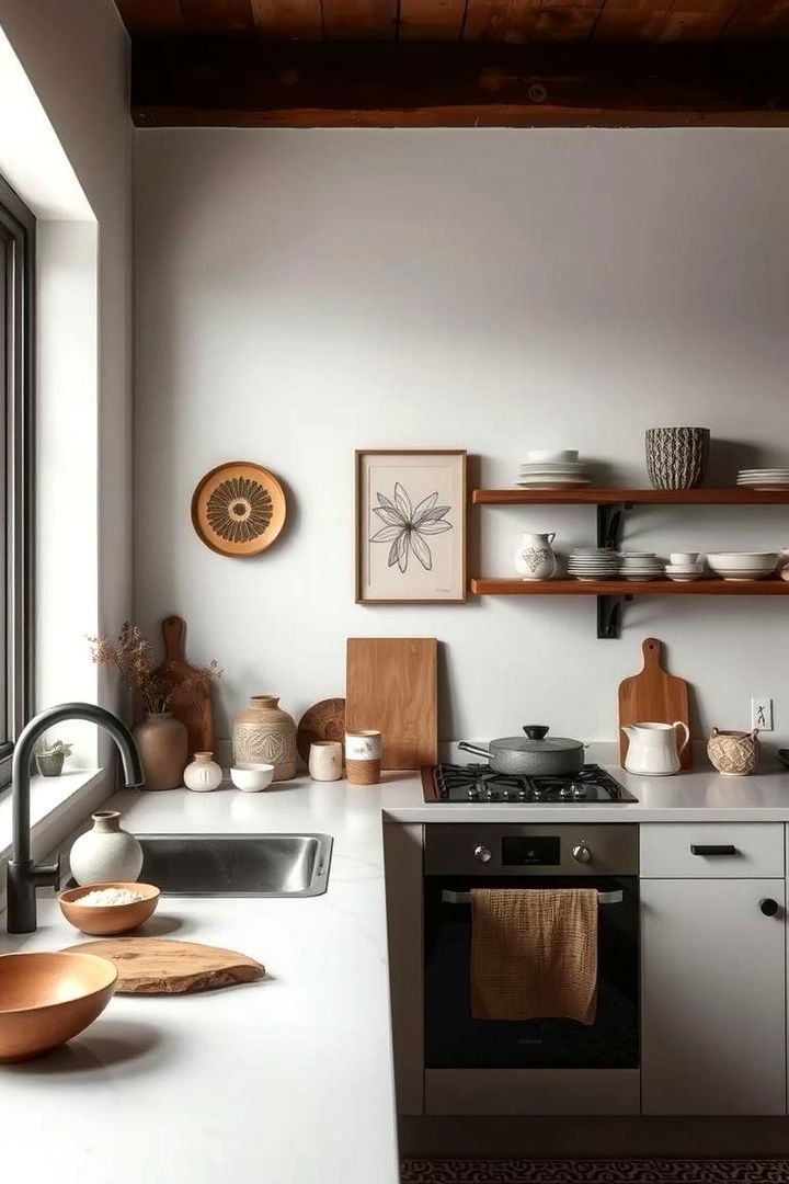 Understated Artistic Decor - 22 Japandi Kitchen Ideas