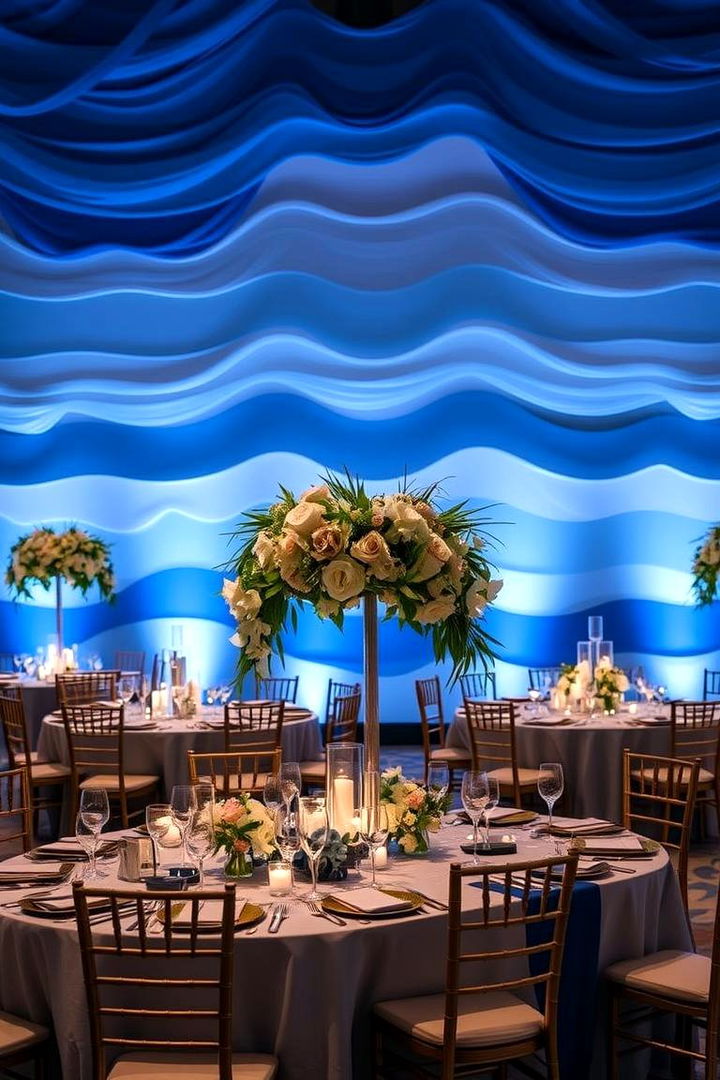 Understated Blue Layers - 22 Blue Wedding Theme Ideas