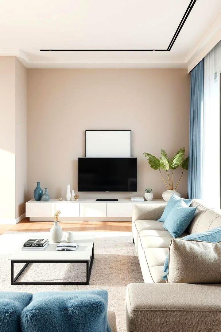 Understated Elegance - 22 blue and beige living room ideas
