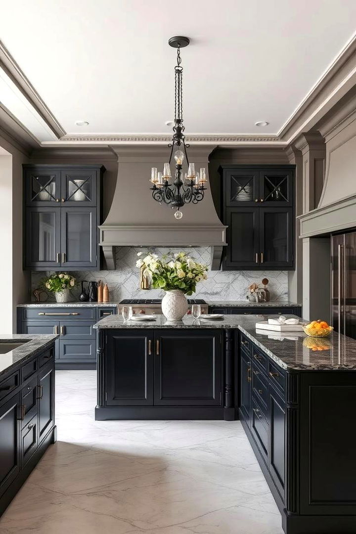 Understated Glamour - 22 Black Kitchen Islands