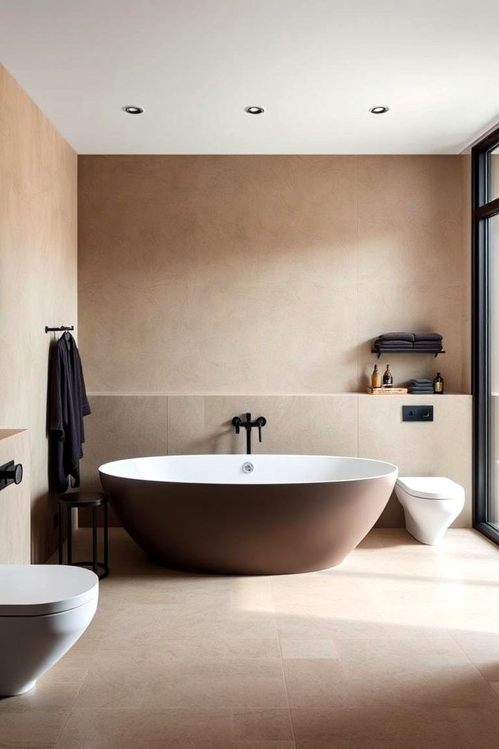 Understated Harmony - 22 brown and black bathroom ideas