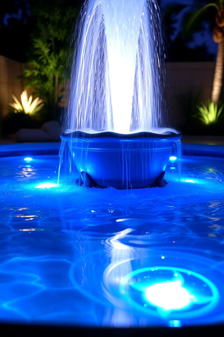 Underwater LED Lights for a Water Feature - 22 Deck Lighting Ideas