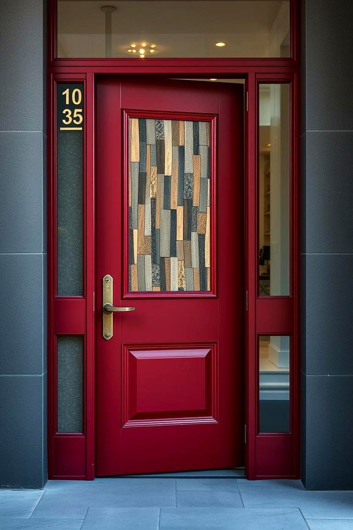 Unexpected Combinations for Unique Flair - 22 Dark Red Front Door Ideas