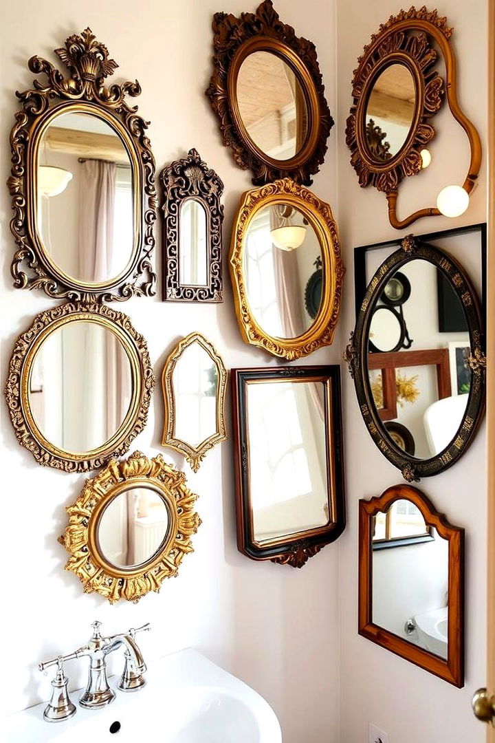 Unexpected Eclectic Mirror Choices - 22 Eclectic Bathroom Ideas