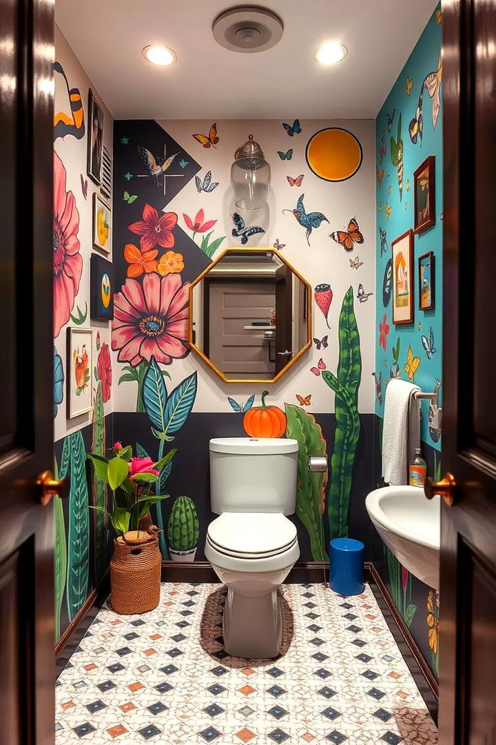 Unexpected Wall Art - 22 Quirky Bathroom Ideas