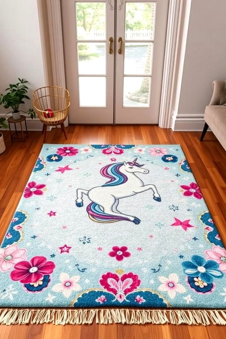 Unicorn Rug Centers - 22 Unicorn Bedroom Ideas