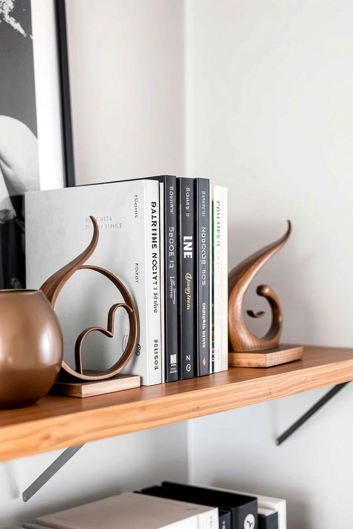Unique Artistic Bookends - 22 Bookshelf Decor Ideas