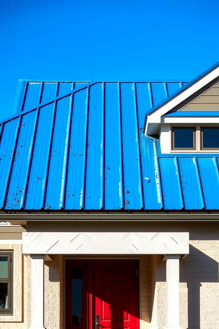 Unique Blue Hue and Identity - 22 houses with blue metal roofs