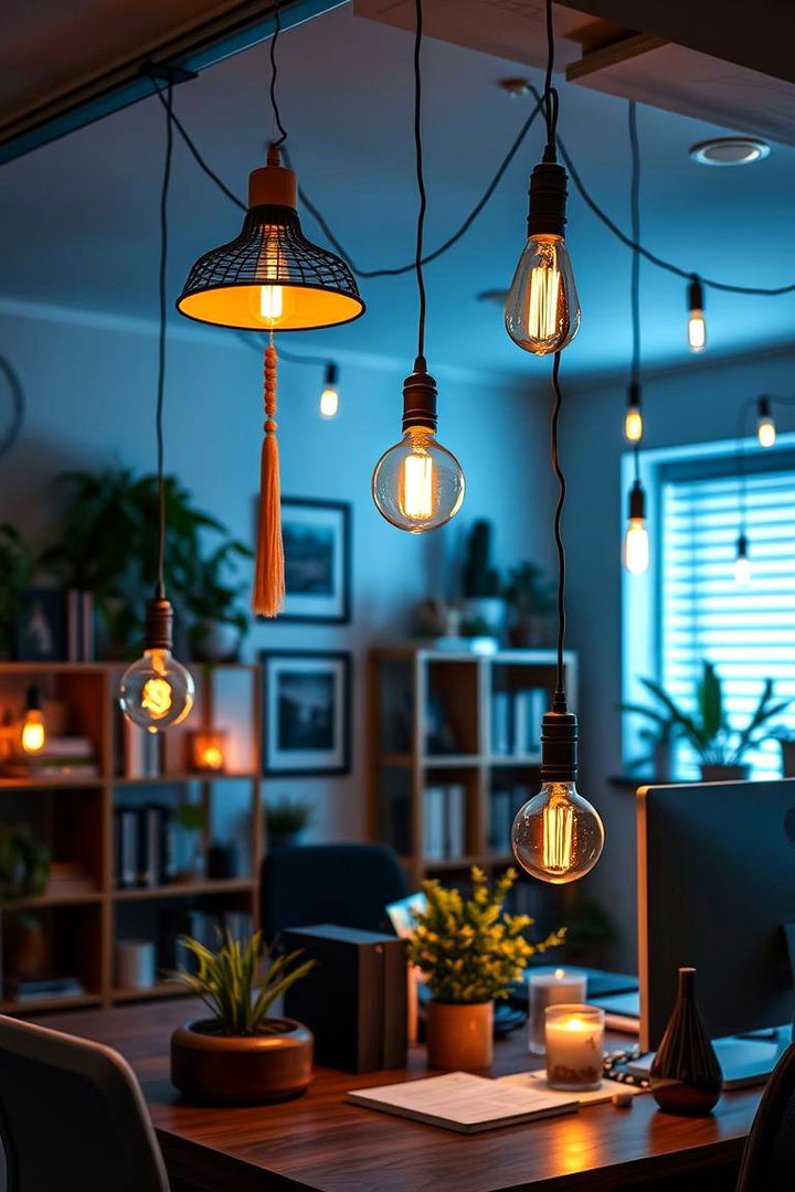 Unique Boho Lighting Fixtures - 22 Bohemian Home Office Ideas