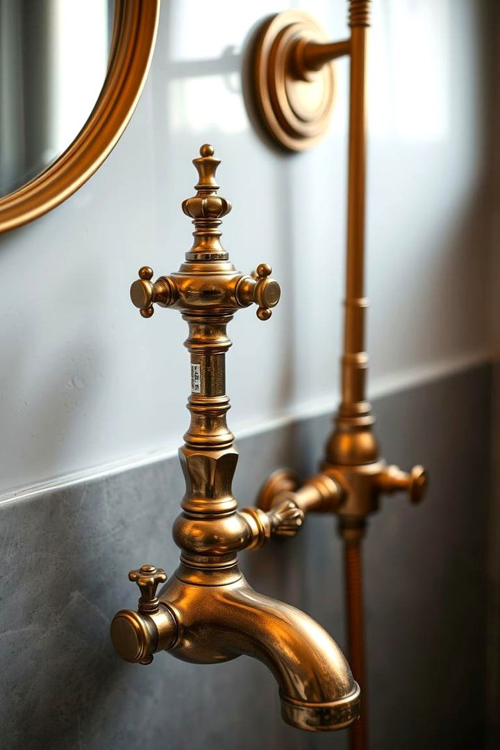 Unique Brass Fixtures - 22 Tuscan Bathroom Ideas