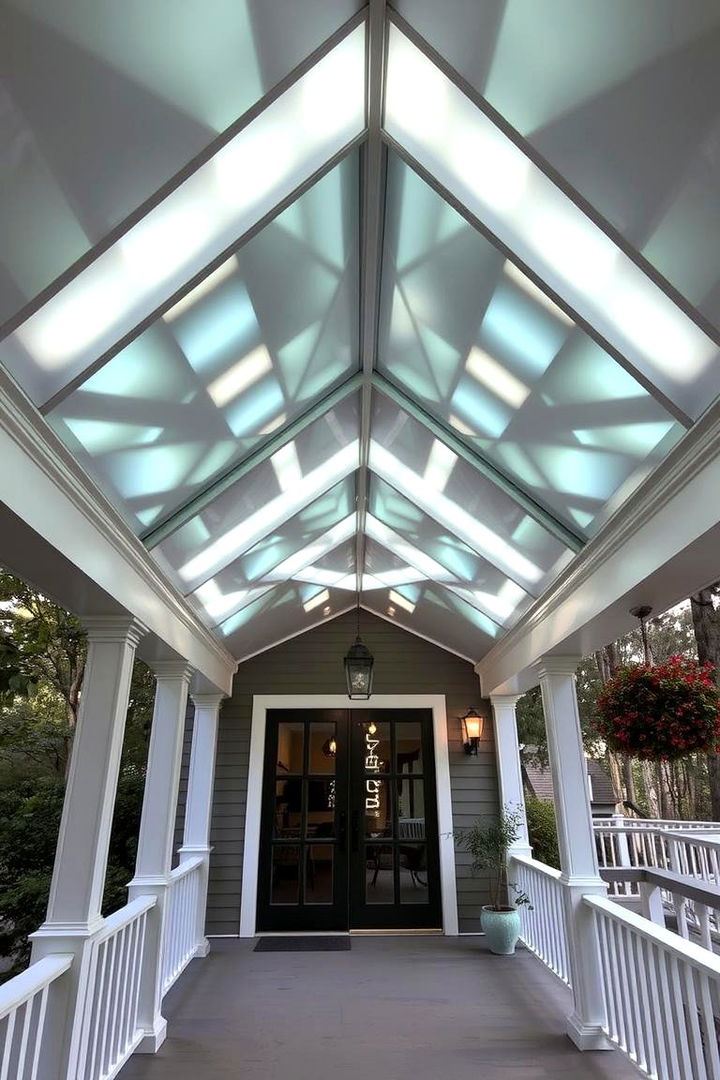 Unique Geometric Illusions - 22 Vinyl Porch Ceiling Ideas