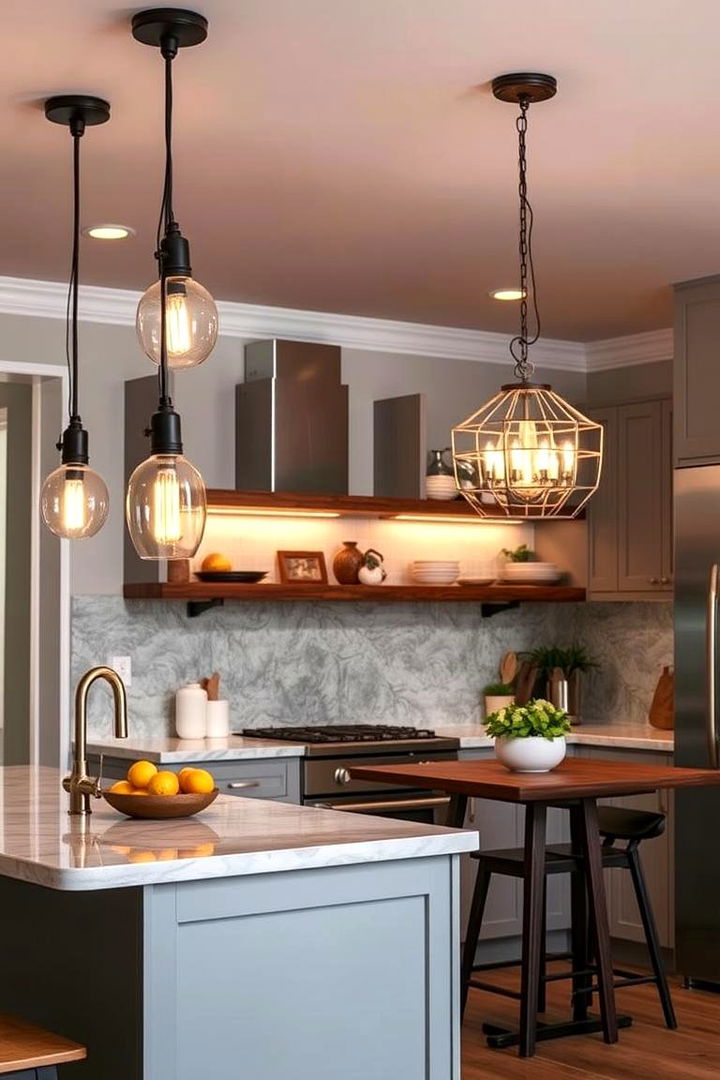 Unique Lighting Fixtures - 22 Eclectic Kitchen Ideas