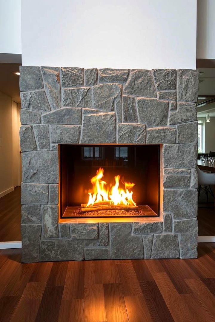 Unique Material Combinations for Style - 22 Double-sided Fireplace Ideas