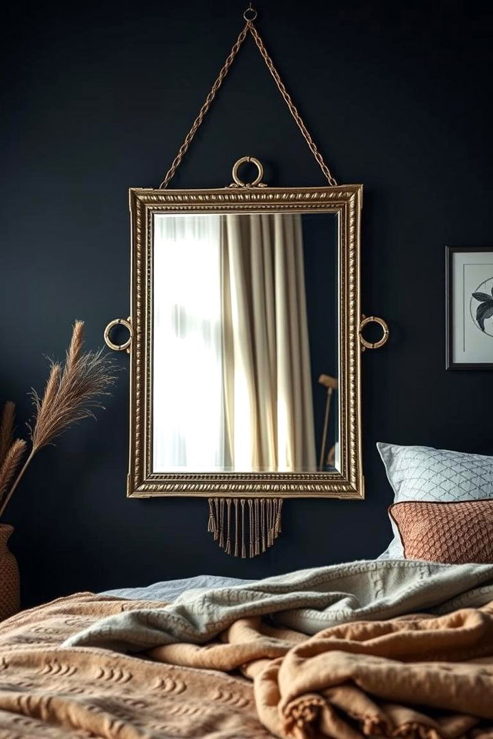 Unique Mirror Installations - 22 Dark Boho Bedroom Ideas