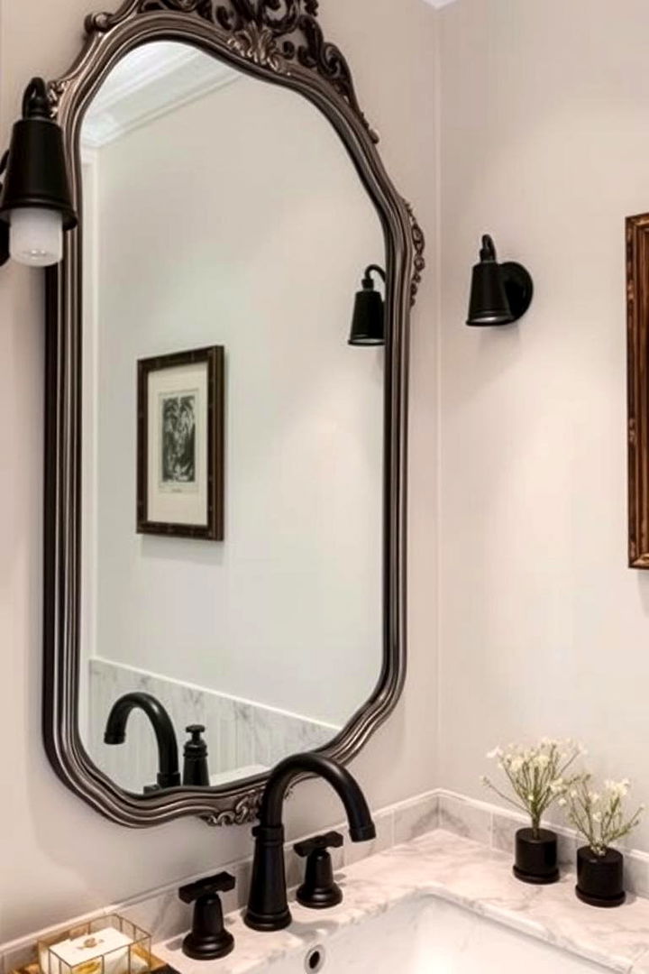 Unique Mirror Reflections - 22 Bathroom With Black Fixtures