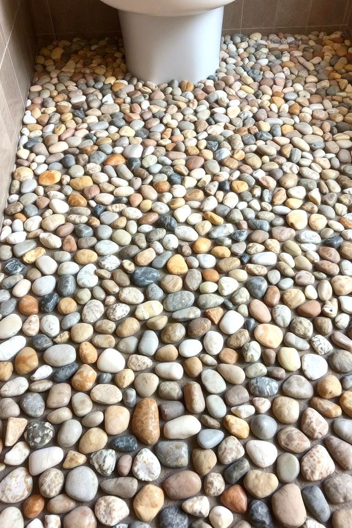 Unique Pebble Stone Floors - 22 Bathroom Flooring Ideas