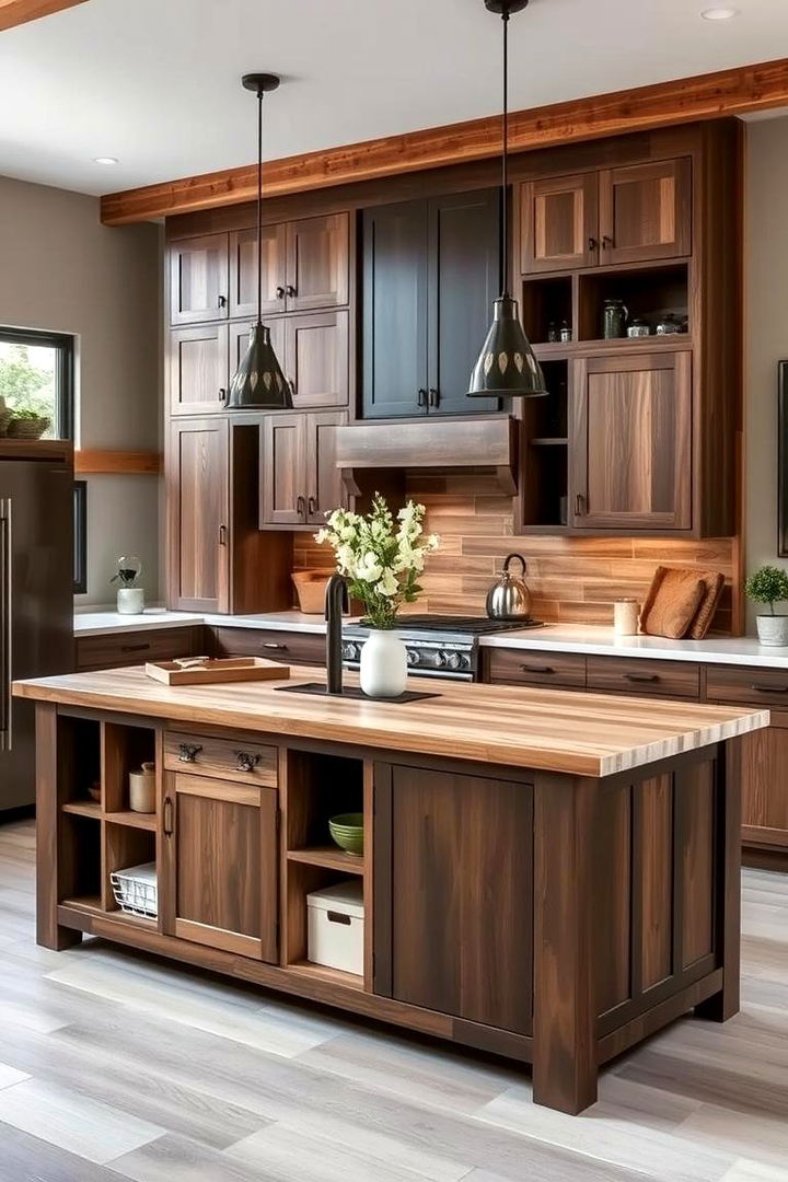 Unique Rustic Storage Solutions - 22 Rustic Kitchen Island Ideas