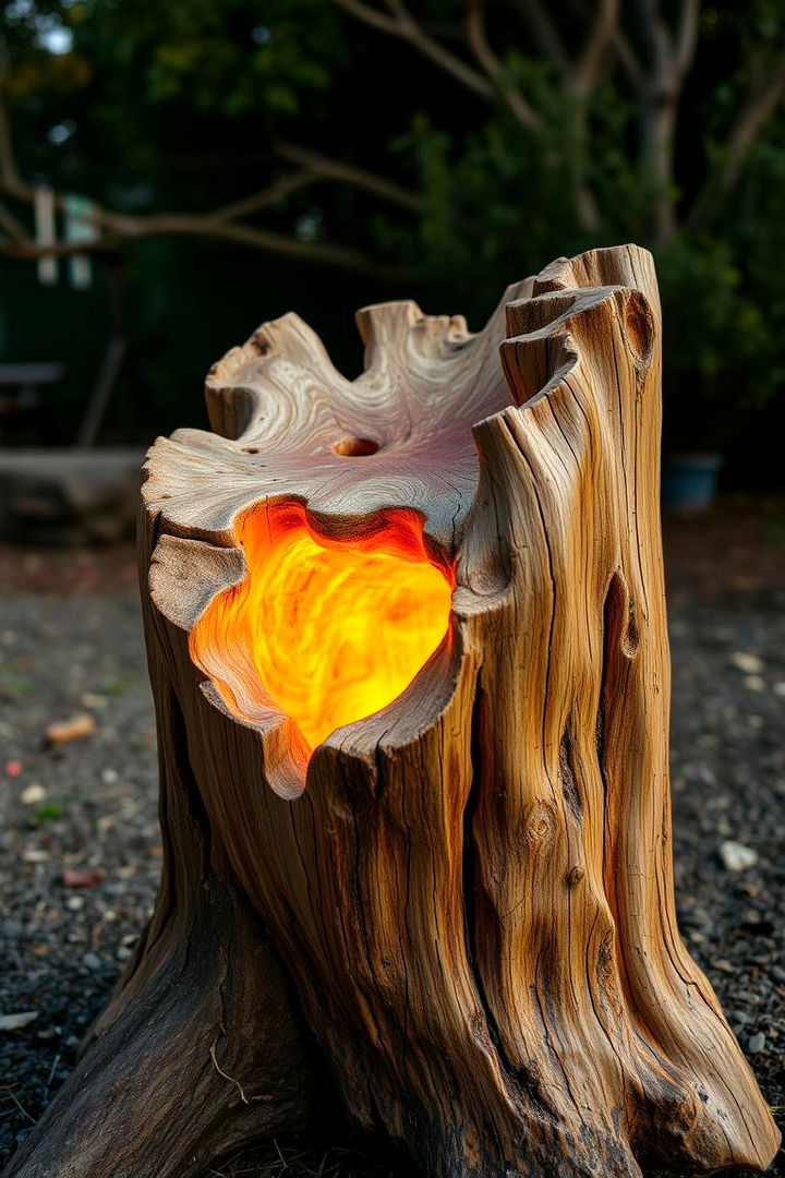 Unique Sculptural Art - 22 Tree Stump Decorating Ideas