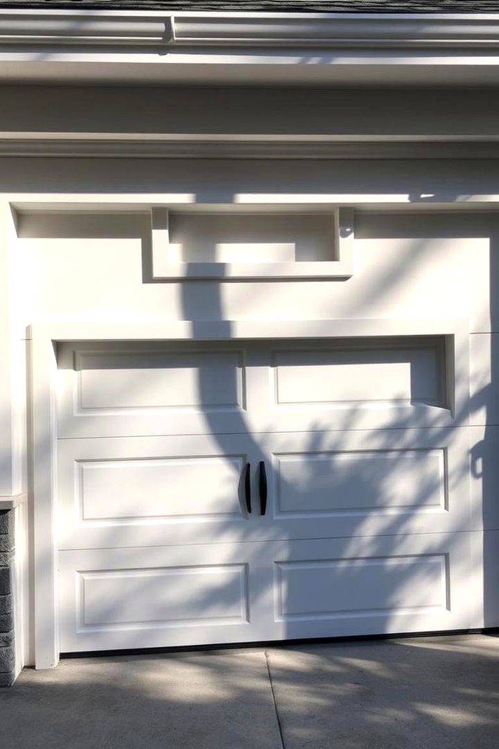 Unique Shadow Box Effects - 22 Exterior Garage Door Trim Ideas