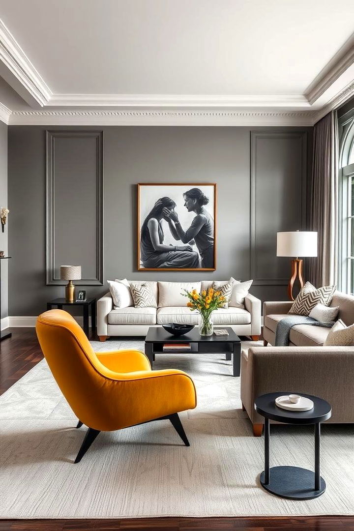 Unique Statement Furniture - 22 Grey and Cream Living Room Ideas
