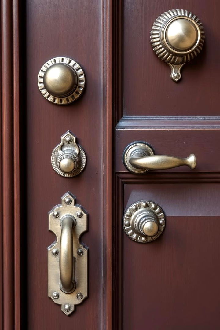 Unique Statement Hardware - 22 Brown Front Door Ideas