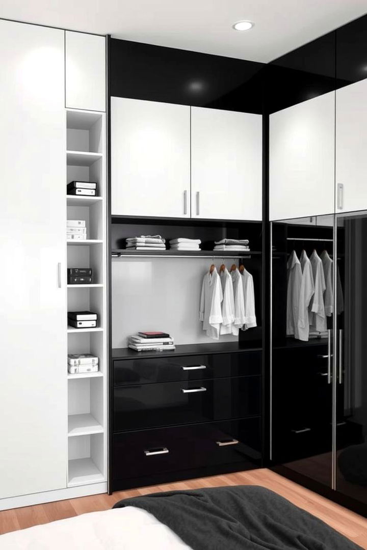 Unique Storage Solutions - 22 Feminine Black and White Bedroom Ideas