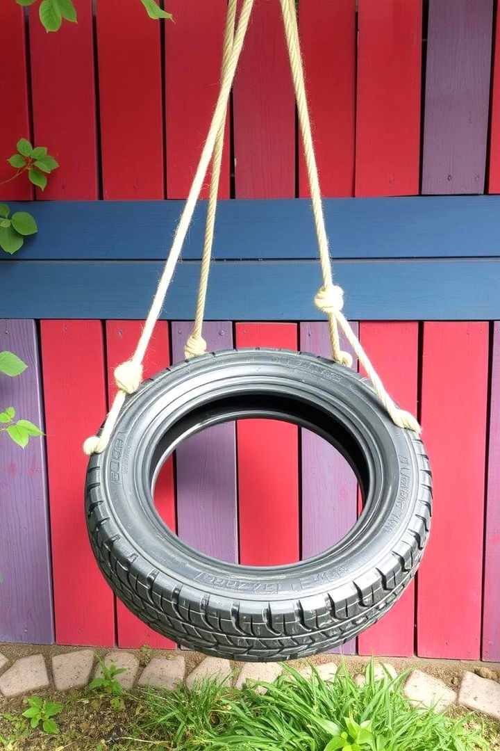 Unique Tyre Swings and Hammocks - 22 Recycled Tyre Garden Art Ideas