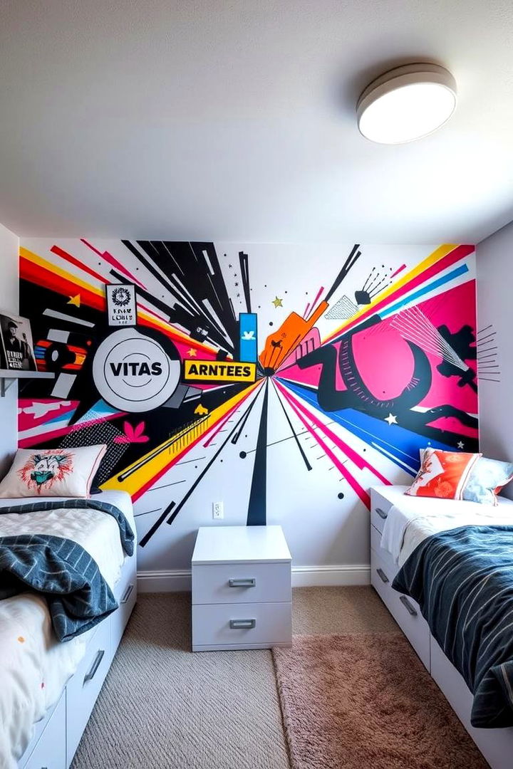 Unique Wall Murals - 22 Boys Dorm Room Ideas