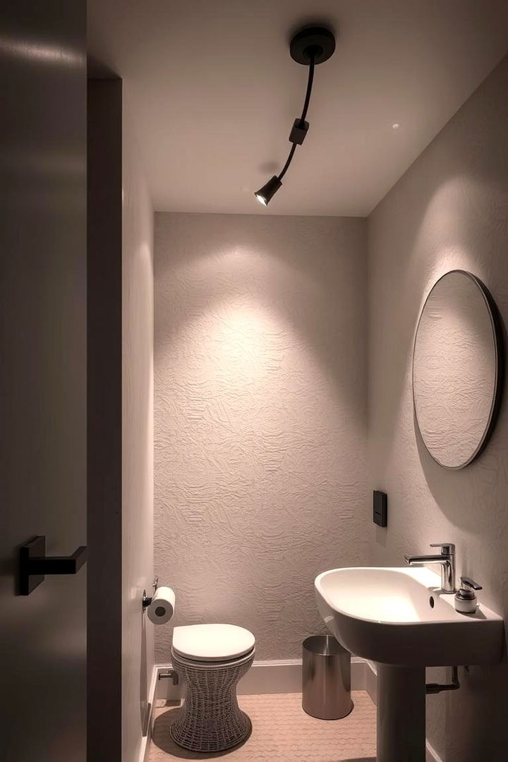 Up lighting for Dramatic Effects - 22 Small Bathroom Lighting Ideas