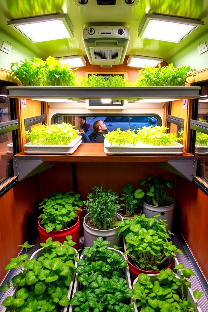 Upcycled Bus Microgreen Farm - 22 School Bus Greenhouse Ideas