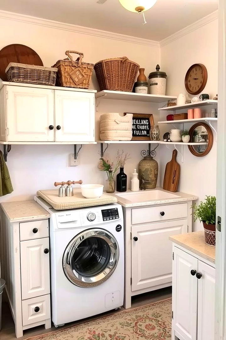 Upcycled Decor for a Unique Atmosphere - 22 Green Laundry Room Ideas