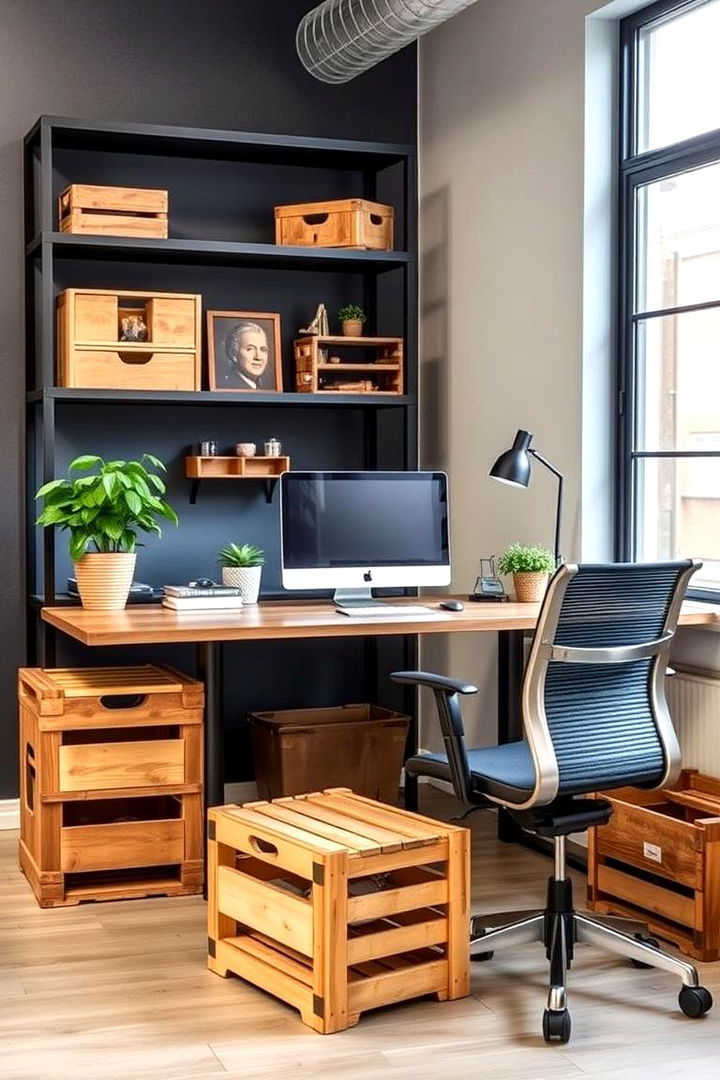 Upcycled Office Accessories - 22 Rustic Home Office Ideas