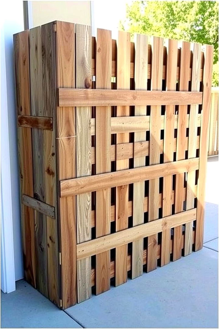 Upcycled Pallet Fence - 22 Cheap Privacy Fence Ideas