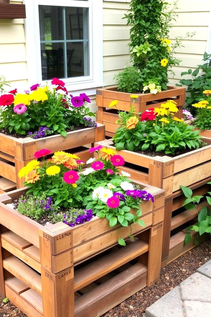 Upcycled Pallet Planters - 22 Budget Small Garden Ideas