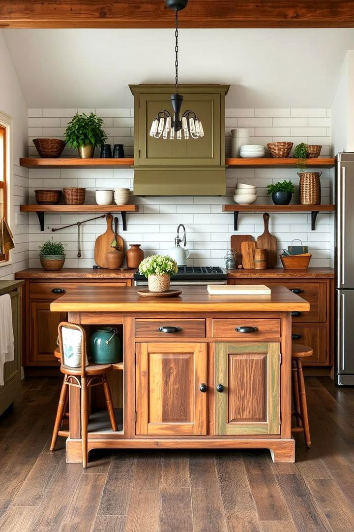 Upcycled Storage Solutions - 22 Farmhouse Kitchen Island Ideas
